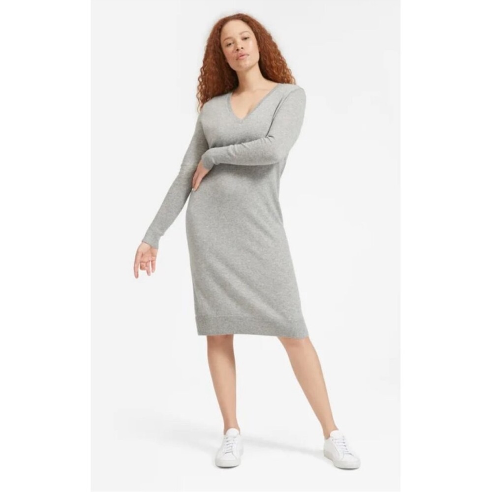 Everlane The Cashmere V- neck sweater dress